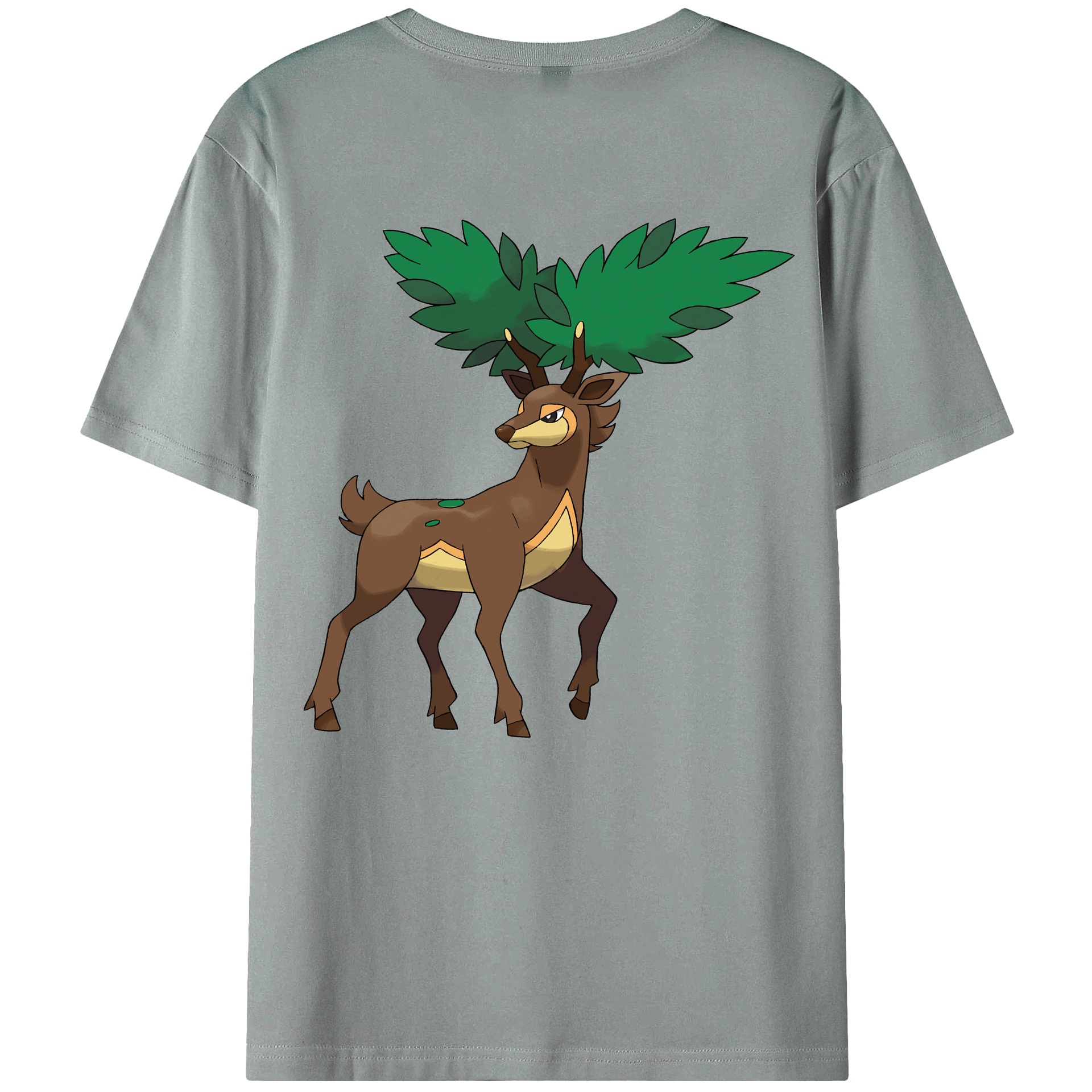 （画像用） ポケットモンスター Pokémon 綿100％ メンズ半袖Tシャツ（バックプリント） 通気性